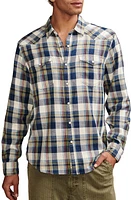 Lucky Brand Plaid Western Shirt Indigo/Red at Nordstrom,