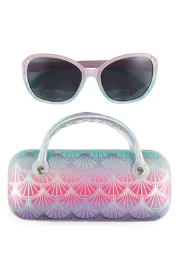 Capelli New York Kids' Pretty Scales Sunglasses & Hard Case Set in Pink Combo at Nordstrom