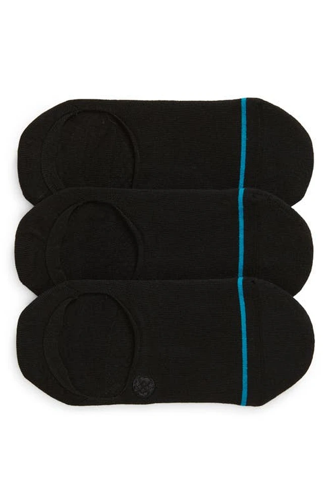 Stance Icon 3-Pack No-Show Liner Socks Black at Nordstrom,