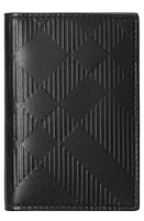 burberry Bateman Check Embossed Leather Bifold Wallet in Black at Nordstrom