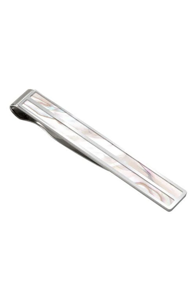 M-Clip Mother-of-Pearl Tie Clip in Silver/White at Nordstrom