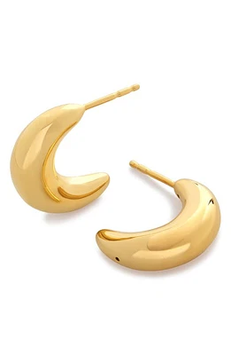 Monica Vinader Crescent Moon Hoop Earrings in 18Ct Gold Vermeil at Nordstrom