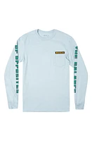 RVCA Kids' Contract Long Sleeve Cotton Graphic Pocket Tee in Sky at Nordstrom