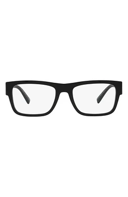 Prada 54mm Rectangular Optical Glasses in Black at Nordstrom