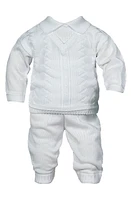 Little Things Mean a Lot Knit Shirt & Pants Set White at Nordstrom,