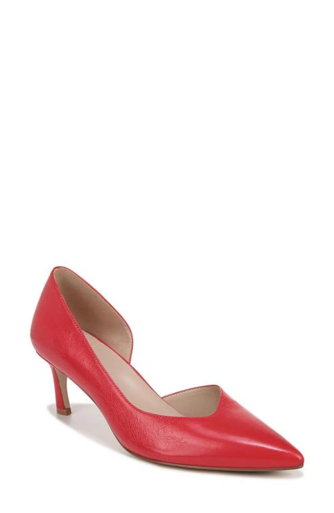 27 EDIT Naturalizer Faith Half d'Orsay Pointed Toe Pump Crantini Red Leather at