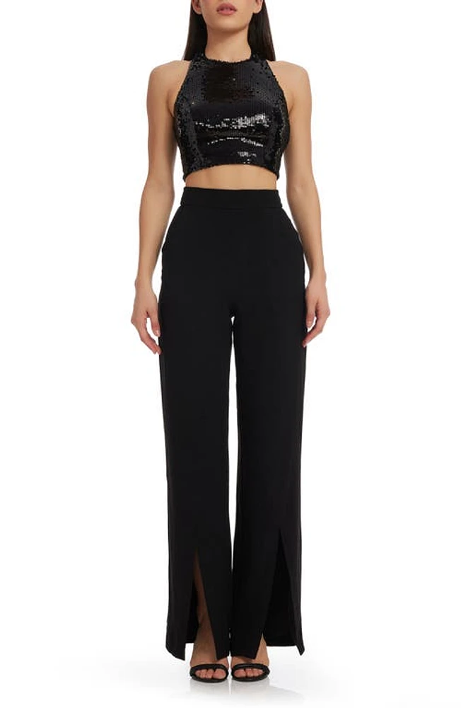 Dress the Population Ashton Sequin Two-Piece Set in Black at Nordstrom, Size X-Large