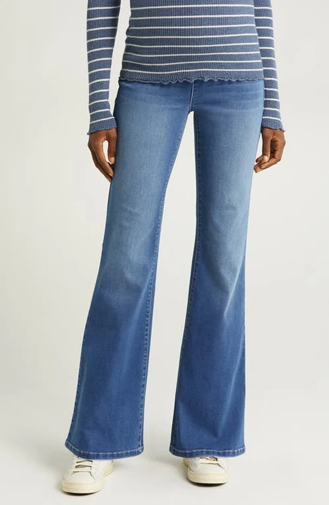 1822 Denim Better Butter Over the Bump Slim Bootcut Maternity Jeans Serenity at Nordstrom,