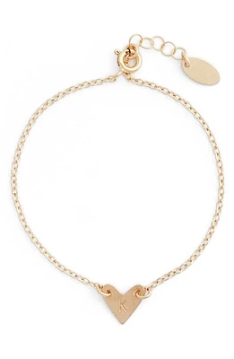 Nashelle Initial Heart Bracelet in Gold-K at Nordstrom