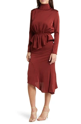 NIKKI LUND Roxy Long Sleeve Top & Asymmetric Hem Skirt at Nordstrom,