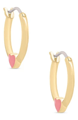 Lily Nily Kids' Heart Hoop Earrings in Pink at Nordstrom