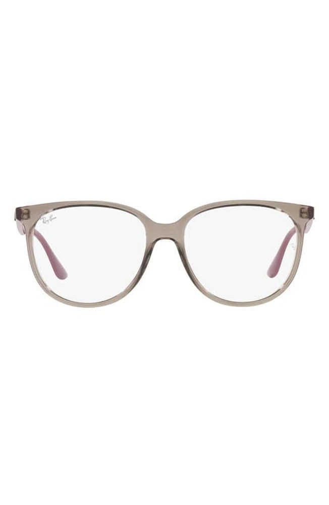 Ray-Ban 52MM SQUARE in Transparent Grey at Nordstrom