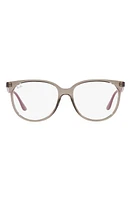 Ray-Ban 52MM SQUARE in Transparent Grey at Nordstrom