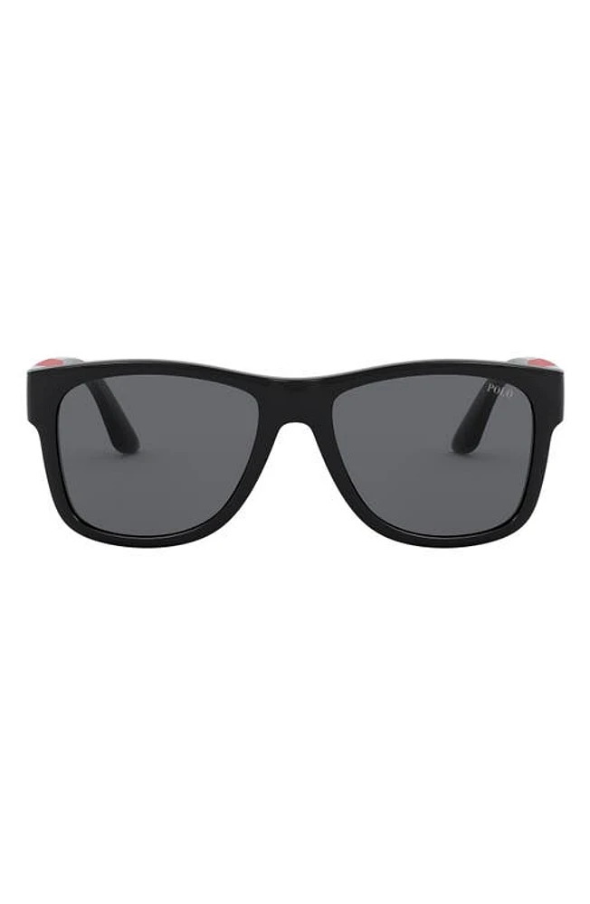 Polo Ralph Lauren 54mm Rectangular Sunglasses in Black at Nordstrom