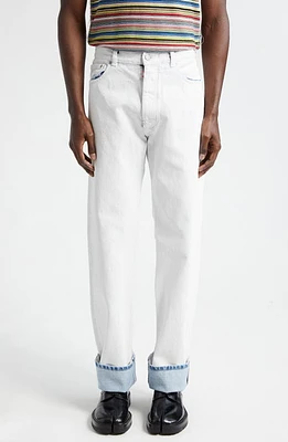 Maison Margiela Bianchetto Hand Painted Denim Jeans White Paint at Nordstrom,