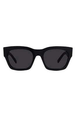 Givenchy 4G 54mm Square Sunglasses in Shiny Black /Smoke at Nordstrom