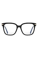 Fifth & Ninth Yara 52mm Square Blue Light Blocking Glasses in Black at Nordstrom