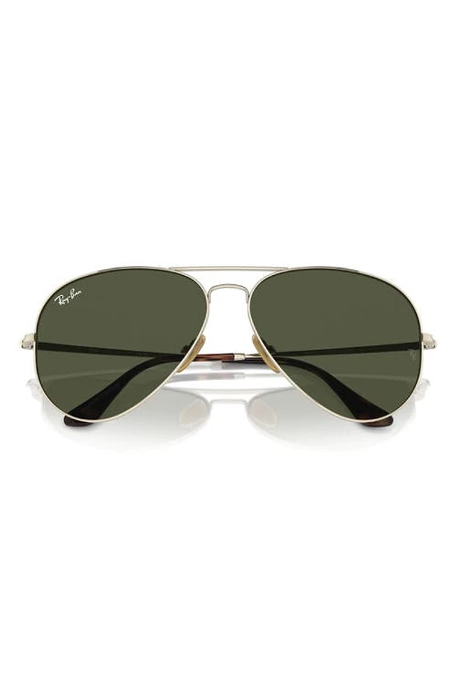 Ray-Ban 58mm Pilot Aviator Sunglasses in Gold Flash at Nordstrom