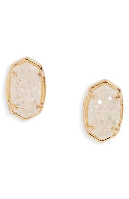 Kendra Scott Emilie Stud Earrings in Gold Iridescent Drusy at Nordstrom