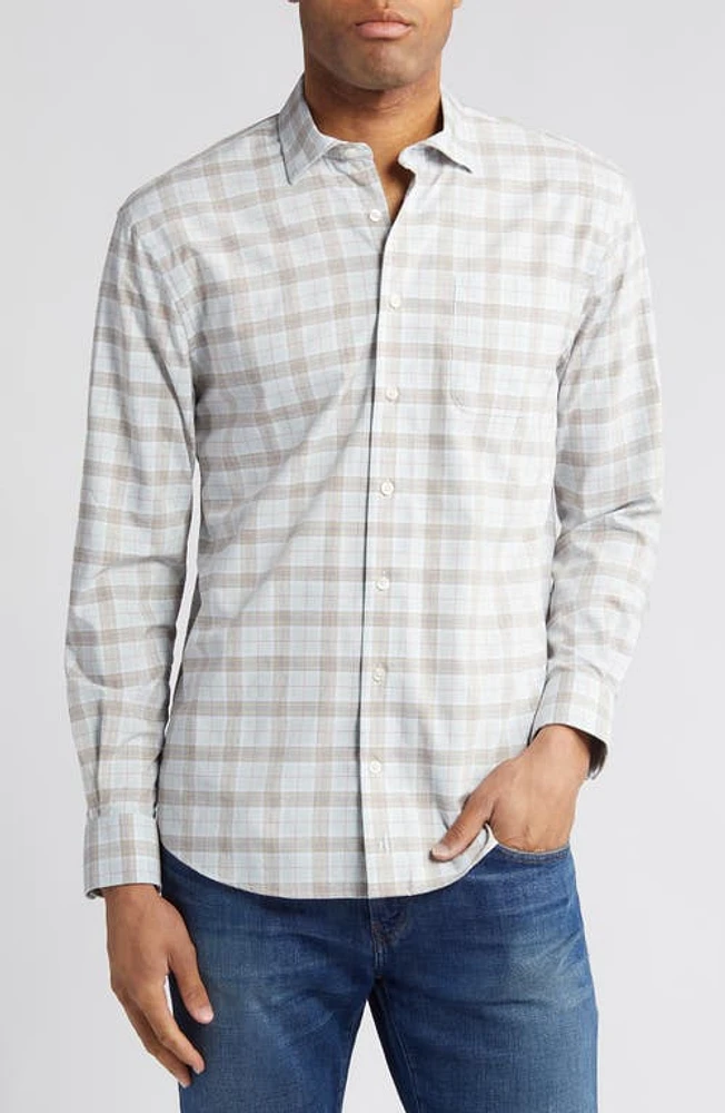 johnnie-O Chain Plaid Button-Up Shirt Maliblu at Nordstrom,