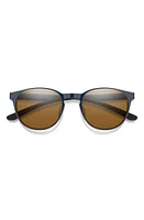 Smith Eastbank 52mm ChromaPop Polarized Round Sunglasses in French Navy /Brown at Nordstrom