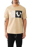 True Religion Brand Jeans Relaxed Fit Chain Emblem Graphic T-Shirt Travertine at Nordstrom,