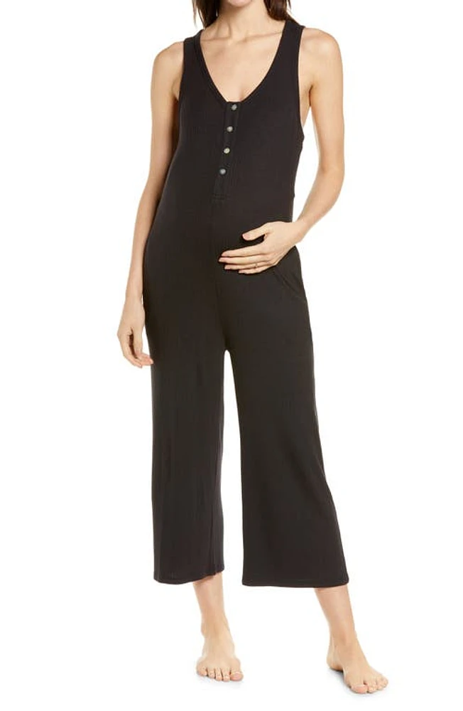 Belabumbum Anytime Maternity/Nursing Jumpsuit in Black at Nordstrom, Size X-Large