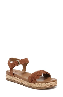 Naturalizer Neila Ankle Strap Platform Sandal English Tea Brown Leather at Nordstrom,