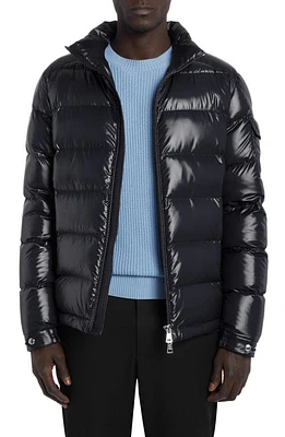 Moncler Bourne Quilted Recycled Polyester Puffer Jacket in Blue at Nordstrom, Size 3