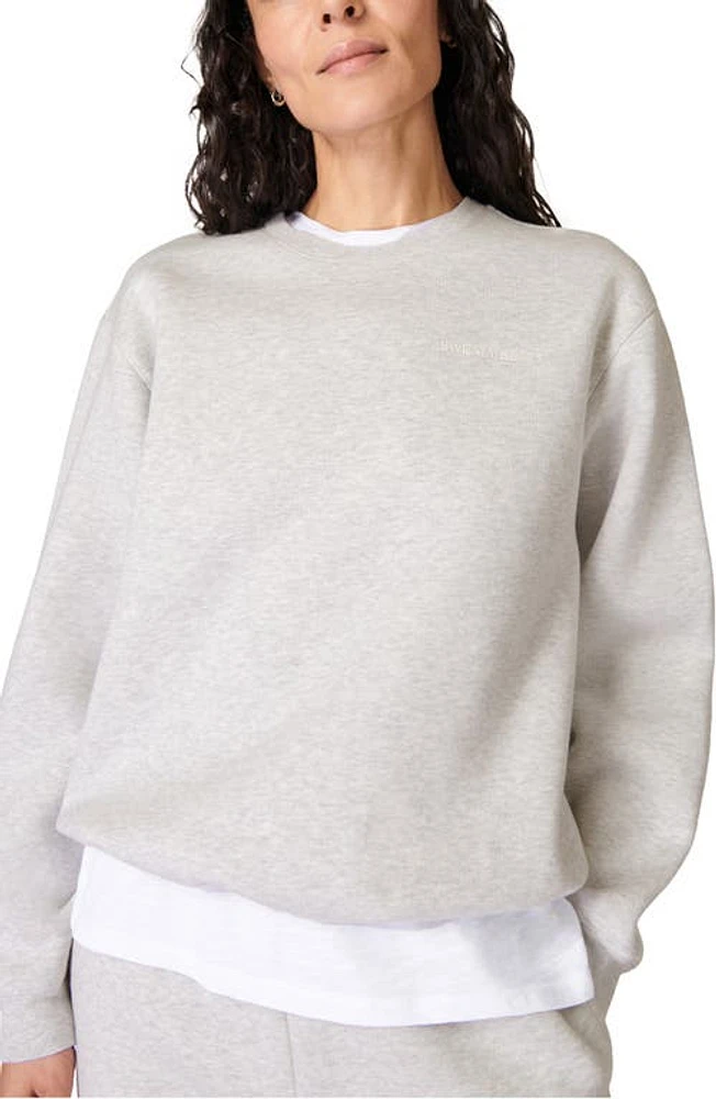 Sweaty Betty Powerhouse Sweatshirt in Ice Grey Marl at Nordstrom, Size X-Small