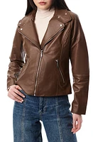 Bernardo Lambskin Leather Moto Jacket at Nordstrom,