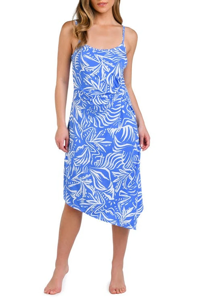 La Blanca Beachside Bay Asymmetric Cover-Up Dress Chambray at Nordstrom,