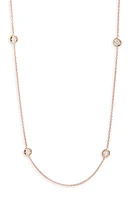 Roberto Coin 5-Station Diamond Necklace in Rose Gold at Nordstrom, Size 16 In