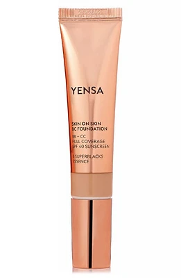 YENSA Skin on Skin BC Foundation BB + CC Full Coverage Foundation SPF 40 in Tan Golden at Nordstrom, Size 1 Oz