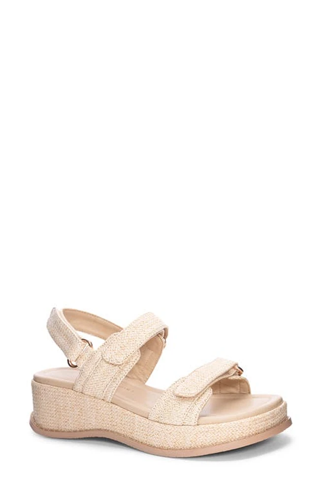 Chinese Laundry Cyra Raffia Platform Sandal Cream at Nordstrom,