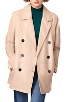 BERNIE Double Breasted Faux Leather Blazer Cappuccino at Nordstrom,