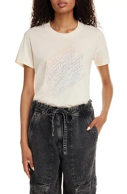 Isabel Marant Étoile Ziliani Distressed Cotton Logo Graphic T-Shirt at Nordstrom,