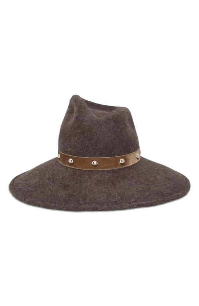 Gigi Burris Millinery Drake Wool Felt Fedora in Coffee at Nordstrom