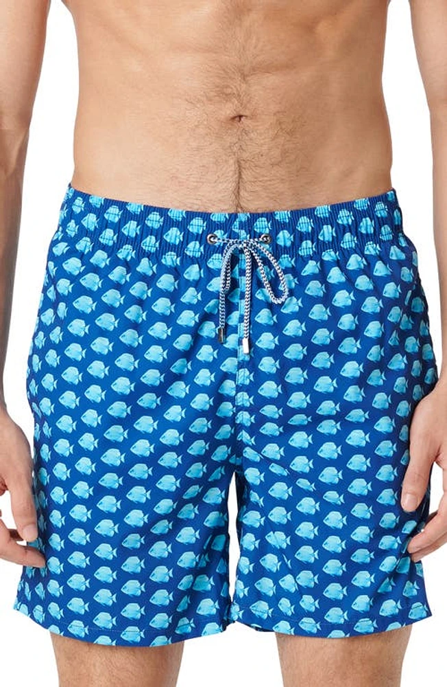 Bugatchi Swim Trunks Aqua at Nordstrom,