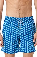 Bugatchi Swim Trunks Aqua at Nordstrom,