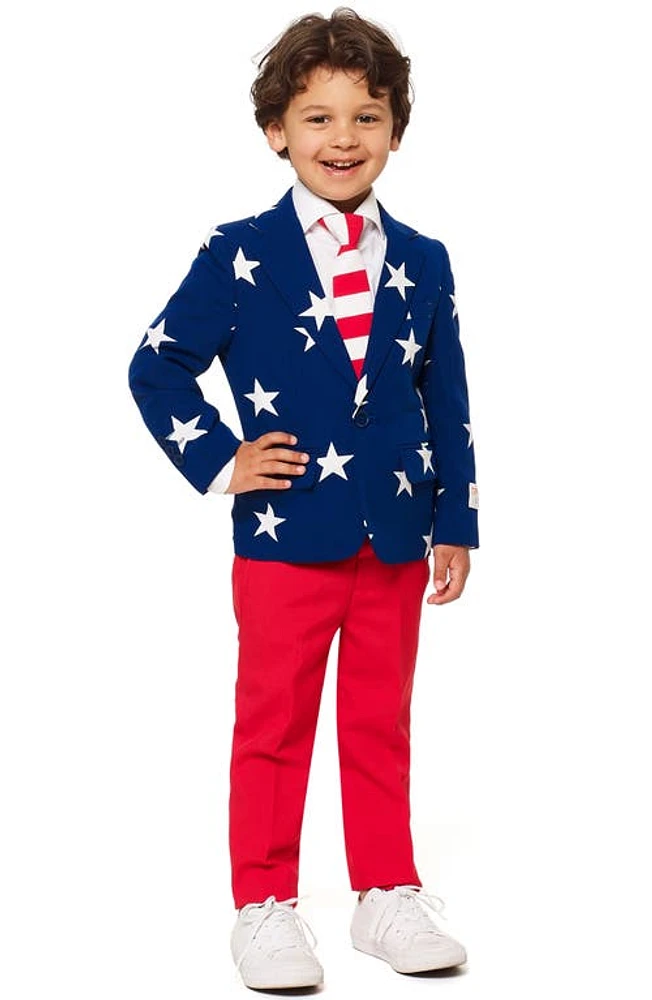 OppoSuits Stars & Stripes Two-Piece Suit with Tie Blue at Nordstrom,