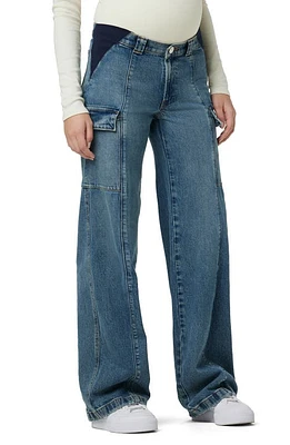 Hudson Jeans Wide Leg Cargo Maternity Deep Indigo at Nordstrom,