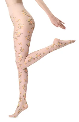 Oroblu Floral Embroidered Sheer Tights at Nordstrom,