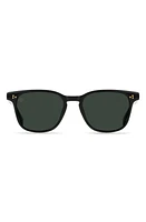 RAEN Alvez Round Polarized Square Sunglasses in Recycled Black/Green Polar at Nordstrom