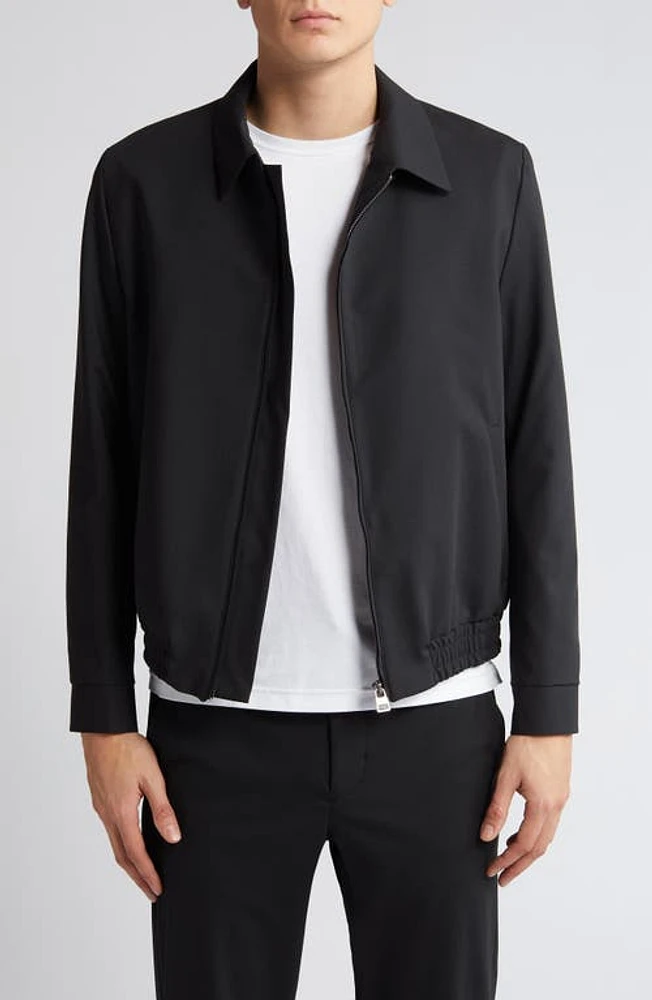 HUGO Helly Slim Fit Zip-Up Jacket Black at Nordstrom,