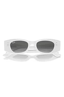 Ray-Ban Kat 49mm Small Rectangular Sunglasses in White at Nordstrom