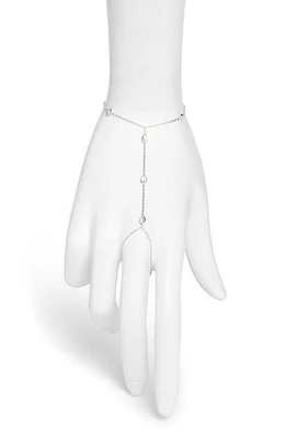 SHYMI Cubic Zirconia Station Hand Chain in Silver/White at Nordstrom