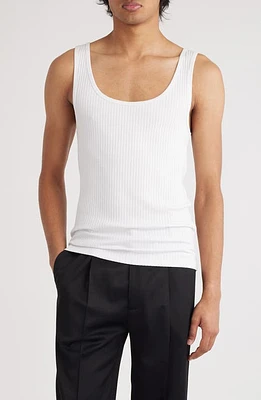 Dries Van Noten Holly Rib Tank White 1 at Nordstrom,