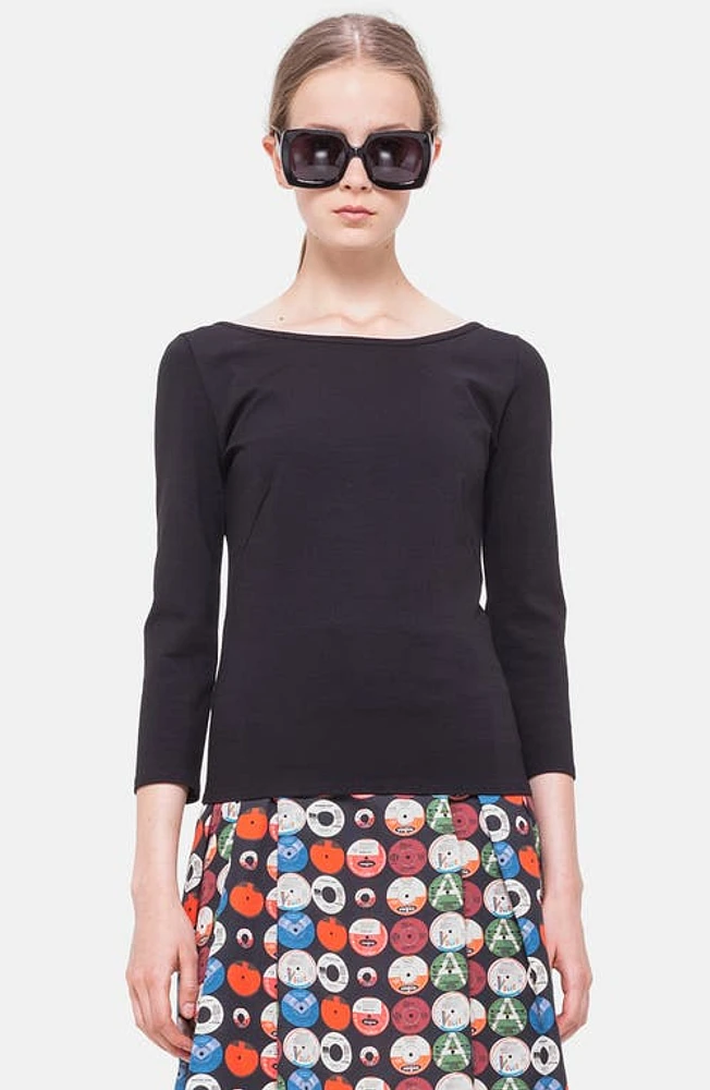 Akris punto Jersey Top 009 Black at Nordstrom,