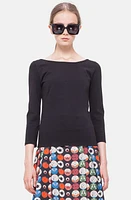 Akris punto Jersey Top 009 Black at Nordstrom,